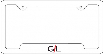 License Frame | 6 3/8" x 12 3/8" | Notched Bottom Panel | 4 Holes