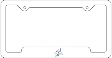 License Frame | 6 3/8" x 12 3/8" | Notched Bottom Panel | 4 Holes