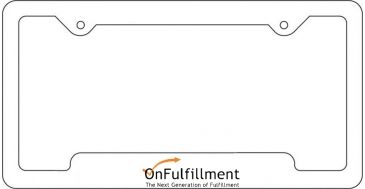 License Frame | 6 3/8" x 12 3/8" | Notched Bottom Panel | 4 Holes