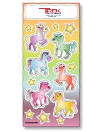 Fun & Fantasy Stickers | 3 1/4" x 7" Sheet | Ponies