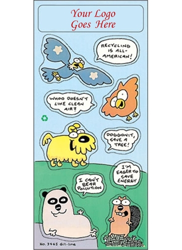 Stickers | 3 1/4" x 7" Sheet | Land Animals