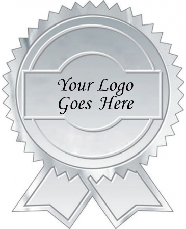 Embossed Foil Seal | Seal w/Ribbons | 2" x 2 1/2"