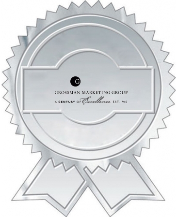 Embossed Foil Seal | Seal w/Ribbons | 2" x 2 1/2"