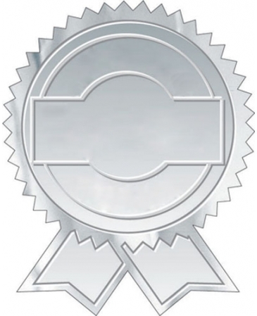 Embossed Foil Seal | Seal w/Ribbons | 2" x 2 1/2"