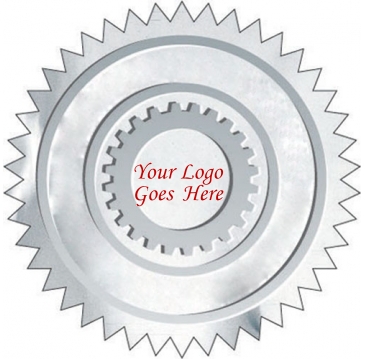 Embossed Foil Seal | Circle | 1 1/4" dia. | Sawtooth Edge