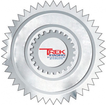 Embossed Foil Seal | Circle | 1 1/4" dia. | Sawtooth Edge