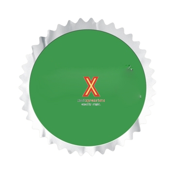 Embossed Foil Seal | Circle | 2" dia. | Sawtooth Edge