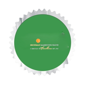 Embossed Foil Seal | Circle | 2" dia. | Sawtooth Edge