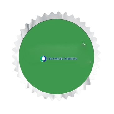 Embossed Foil Seal | Circle | 2" dia. | Sawtooth Edge