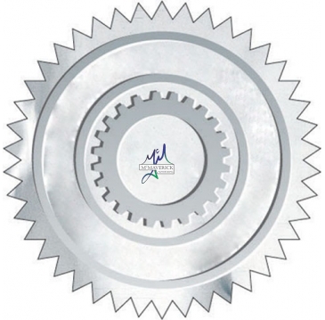 Embossed Foil Seal | Circle | 1 7/16" dia. | Sawtooth Edge