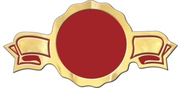 Embossed Foil Seal | Circle | 1 1/4" x 2 1/2" | Side Banners