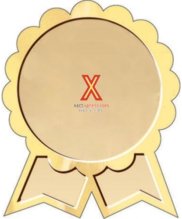 Embossed Foil Seal | Seal w/Ribbons | 1 5/16" x 1 9/16"