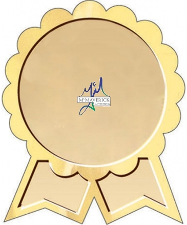 Embossed Foil Seal | Seal w/Ribbons | 1 5/16" x 1 9/16"