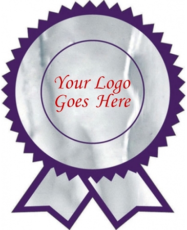 Special Occasion Roll Label | Seal w/Ribbons | 2" x 2 1/2" | Whit