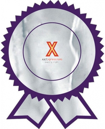 Special Occasion Roll Label | Seal w/Ribbons | 2" x 2 1/2" | Whit