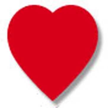 Special Shapes Roll Label | Heart | 1 3/16" x 1 1/8" | White Glos