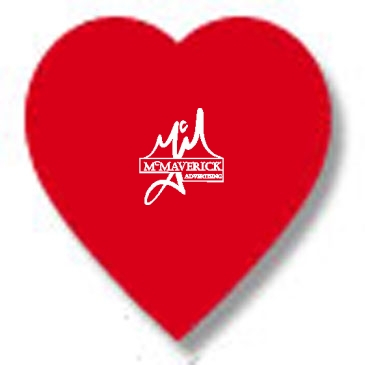 Special Shapes Roll Label | Heart | 1 3/16" x 1 1/8" | White Glos